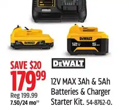 Canadian Tire DEWALT 12V MAX 3Ah & 5Ah Batteries & Charger Starter Kit offer