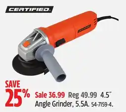 Canadian Tire Angle Grinder offer