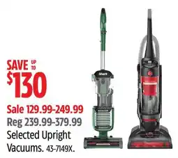 Canadian Tire Selected Upright Vacuums offer