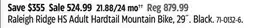 Canadian Tire Raleigh Ridge HS Adult Hardtail Mountain Bike, 29 offer