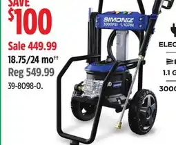 Canadian Tire SIMONIZ Gas Pressure Washer offer