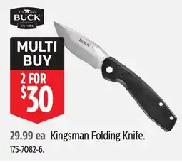 Canadian Tire Buck Knives Kingsman Folding Knife offer