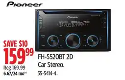 Canadian Tire Pioneer FH-S520BT 2D Car Stereo offer