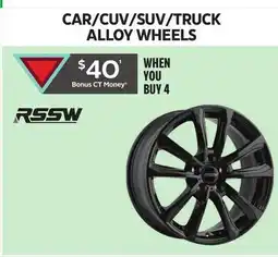 Canadian Tire CAR/CUV/SUV/TRUCK ALLOY WHEELS offer