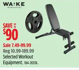 Canadian Tire WA:KE Athletic Selected Workout Equipment offer