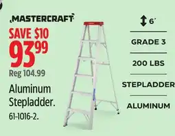 Canadian Tire MASTERCRAFT Aluminum Stepladder offer