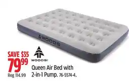 Canadian Tire Woods Queen Air Bed with 2-in-1 Pump offer