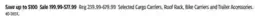 Canadian Tire Selected Carts Carriers, Roof Rack, Bike Carriers and Trailer Accessories offer