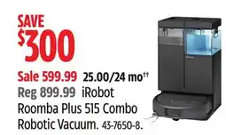 Canadian Tire iRobot Roomba Plus 515 Combo Robotic Vacuum offer