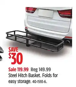 Canadian Tire MotoMaster Steel Hitch Basket offer