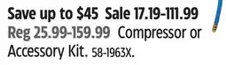 Canadian Tire Compressor or Accessory Kit offer