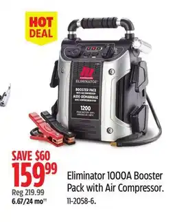 Canadian Tire Eliminator 1000A Booster Pack with Air Compressor offer