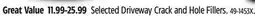 Canadian Tire Selected Driveway Crack and Hole Fillers offer