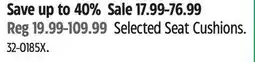 Canadian Tire Selected Seat Cushions offer