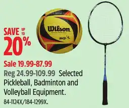 Canadian Tire Selected Wilson Pickleball, Badminton and Volleyball Equipment offer