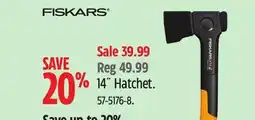 Canadian Tire 14 Hatchet offer