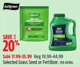 Canadian Tire Golfgreen Selected Grass Seed or Fertilizer offer