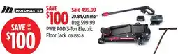 Canadian Tire MotoMaster PWR POD 3-Ton Electric Floor Jack offer