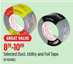 Canadian Tire Selected Duct, Utility and Foil Tape offer