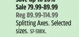 Canadian Tire Splitting Axes offer
