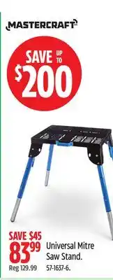 Canadian Tire Mastercraft Universal Mitre Saw Stand offer