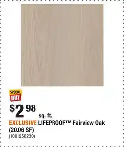 Home Depot EXCLUSIVE LIFEPROOF Fairview Oak (20.06 SF) offer