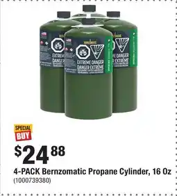 Home Depot 4-PACK Bernzomatic Propane Cylinder, 16 Oz offer