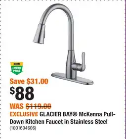 Home Depot EXCLUSIVE GLACIER BAY McKenna Pull-Down Kitchen Faucet in Stainless Steel offer