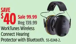 Canadian Tire 3M WorkTunes Wireless Connect Hearing Protector with Bluetooth offer