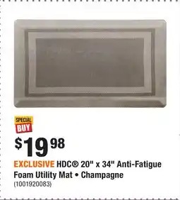 Home Depot EXCLUSIVE HDC 20 x 34 Anti-Fatigue Foam Utility Mat • Champagne offer