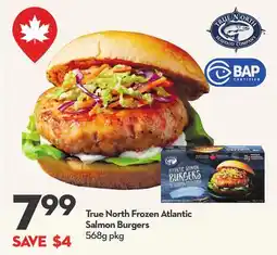 Longo's Frozen Atlantic Salmon Burgers offer