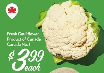 Longo's Fresh Cauliflower offer