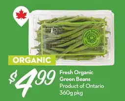 Longo's Fresh Organic Green Beans offer