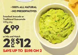 Longo's Smashed Avocado or Traditional Guacamole offer