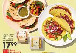 Longo's Taco or Fajita Meal Kit offer