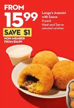 Longo's Arancini with Sauce offer