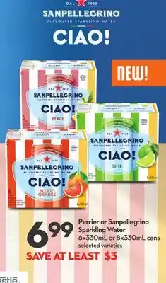 Longo's Perrier or Sanpellegrino Sparkling Water offer