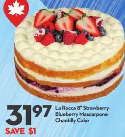 Longo's La Rocca 8 Strawberry Blueberry Mascarpone Chantilly Cake offer