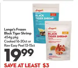 Longo's Frozen Black Tiger Shrimp offer
