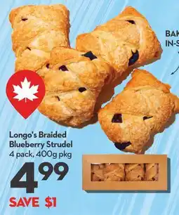 Longo's Braided Blueberry Strudel offer