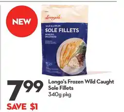 Longo's Frozen Wild Caught Sole Fillets offer