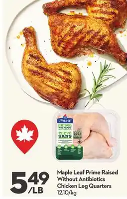 Longo's Prime Raised Without Antibiotics Chicken Leg Quarters offer