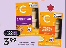 Sobeys COMPLIMENTS Mini Hummus offer