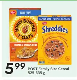 Sobeys Family Size Cereal offer