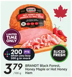 Sobeys Black Forest, Honey Maple or Hot Honey Ham offer