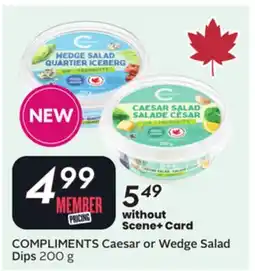 Sobeys COMPLIMENTS Caesar or Wedge Salad Dips offer