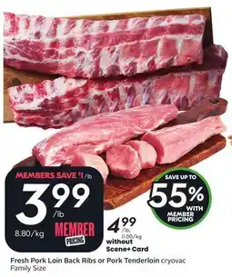 Sobeys Fresh Pork Loin Back Ribs or Pork Tenderloin offer