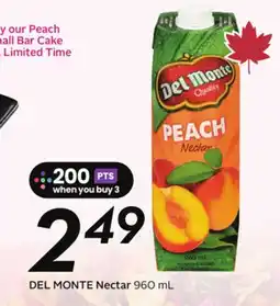 Sobeys DEL MONTE Nectar - Peach Fest offer
