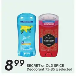 Sobeys SECRET or OLD SPICE Deodorant offer