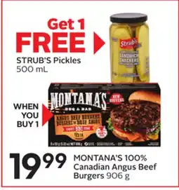Sobeys MONTANA'S 100% Canadian Angus Beef Burgers offer